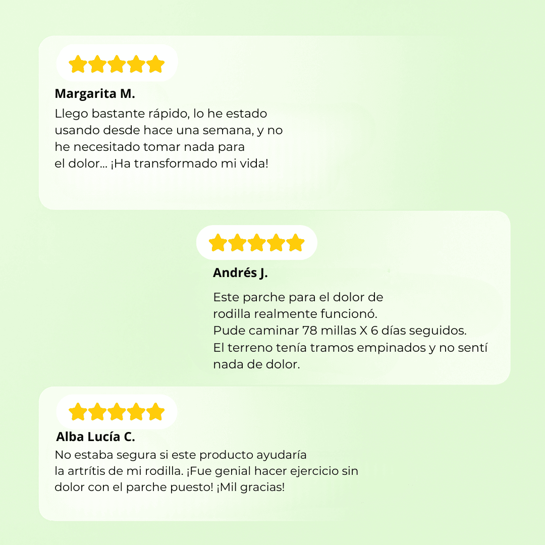 KneeRelief® - Parches Naturales Para el Dolor de Rodilla (X10 UNIDADES)